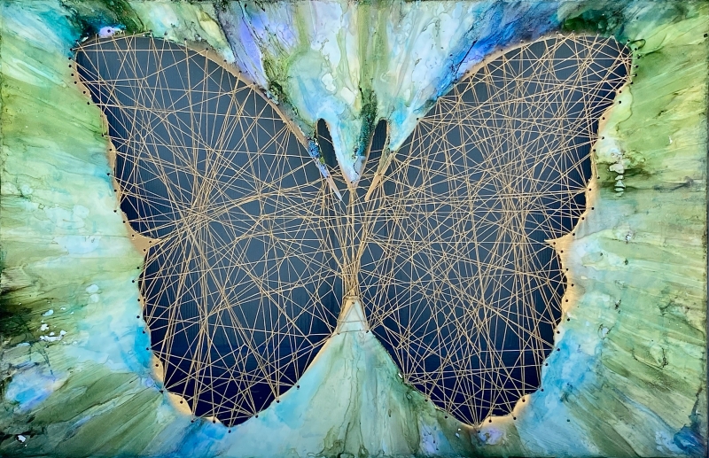 tie dye butterfly by artist Deborah Argyropoulos